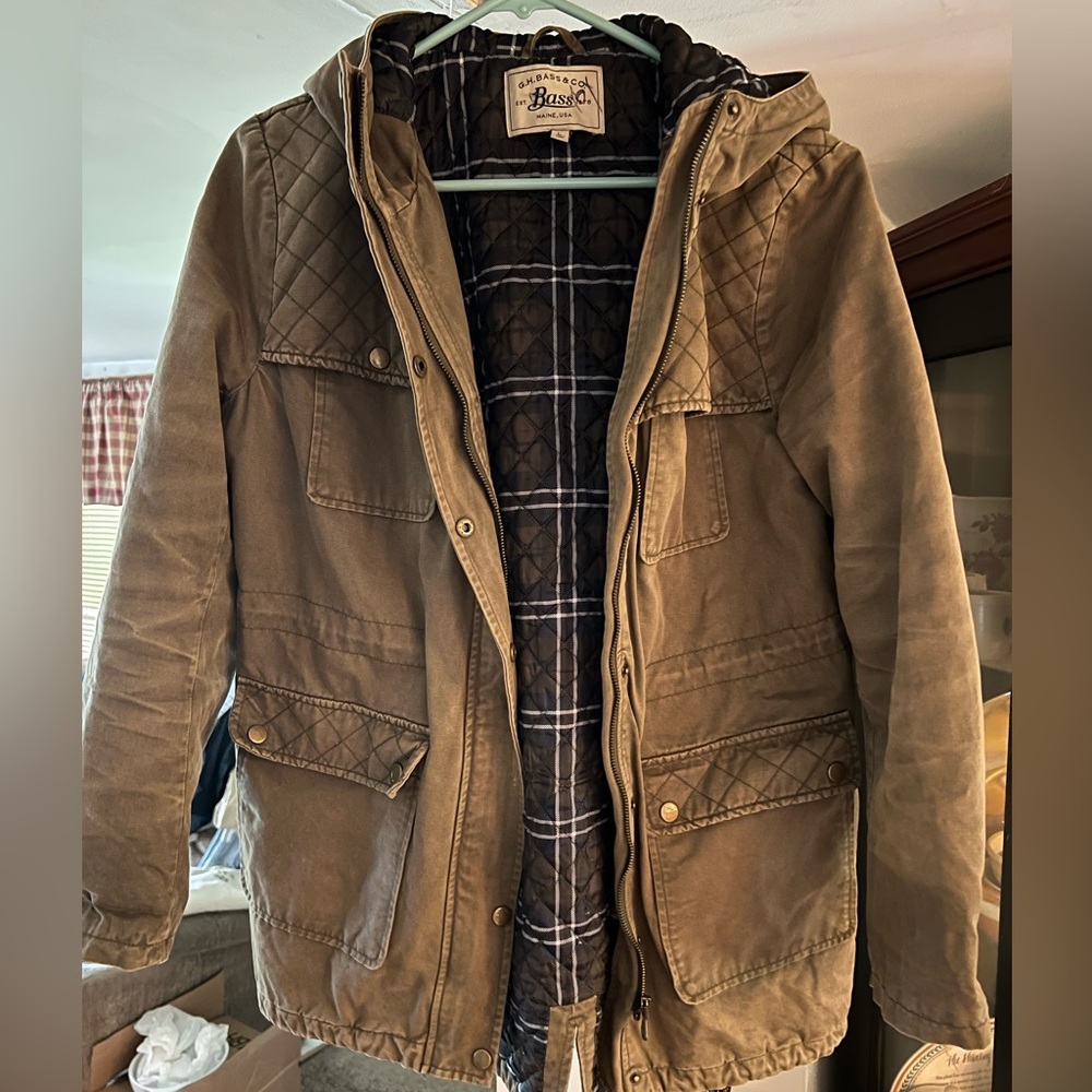 G.H. Bass & Co. utility jacket Hooded  Size Large